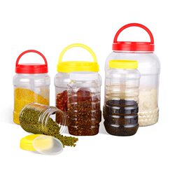 Thickened transparent food sealed jar plastic bottle with inner lid Thickened transparent food sealed jar plastic bottle with inner lid