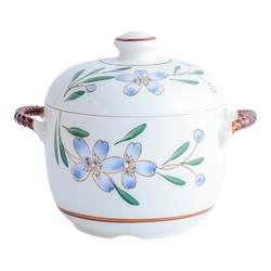 Zhai porcelain double-ear stew pot ceramic water-proof stew baby steamed egg Zhai porcelain double-ear stew pot ceramic water-proof stew baby steamed egg