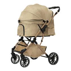 New foreign trade pet stroller with one-click folding for large space New foreign trade pet stroller with one-click folding for large space