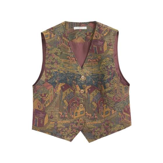 Zihan Short Vintage Vest Vest Vest Vest Women Autumn New Leisure British Academy Wind Cardigan Jacket
Zihan Short Vintage Vest Vest Vest Vest Women Autumn New Leisure British Academy Wind Cardigan Jacket