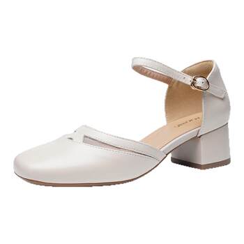 Aokang Women's Shoes 2025 Summer New High Heels Women's Toe Thick Heels Genuine Leather Sandals Fairy Style Bun Toe Shoes L 
Aokang Women's Shoes 2025 Summer New High Heels Women's Toe Thick Heels Genuine Leather Sandals Fairy Style Bun Toe Shoes L