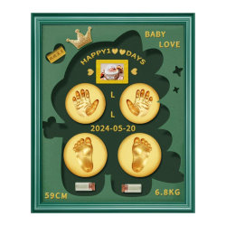 Baby hand and footprint newborn photo frame souvenir Baby hand and footprint newborn photo frame souvenir