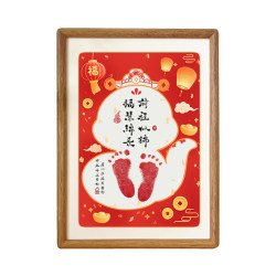 Snake baby hand and foot print photo frame - original design Snake baby hand and foot print photo frame - original design