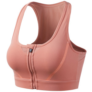 Fitness girl zipper sports underwear, high -strength shockproof gathered fixed vest yoga text running BRA new Fitness girl zipper sports underwear, high -strength shockproof gathered fixed vest yoga text running BRA new
