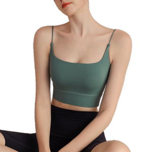 New sports underwear for women autumn shock-proof gathering yoga suit bra suspender vest bra running fitness suit set 
New sports underwear for women autumn shock-proof gathering yoga suit bra suspender vest bra running fitness suit set