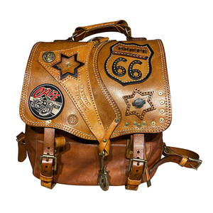 Handmade heavy motorcycle vegetable tanned cowhide backpack men's genuine leather backpack retro large bag casual travel bag trendy bag Handmade heavy motorcycle vegetable tanned cowhide backpack men's genuine leather backpack retro large bag casual travel bag trendy bag