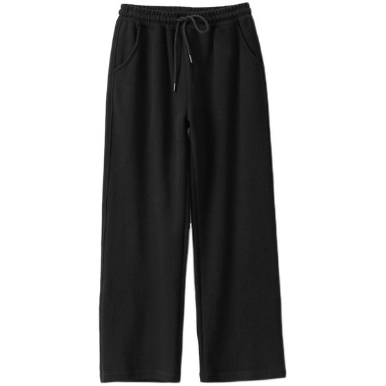 Soft and comfortable lady mini velvet wide -leg pants pure color loose pants straight pants spring and autumn women's clothing Soft and comfortable lady mini velvet wide -leg pants pure color loose pants straight pants spring and autumn women's clothing