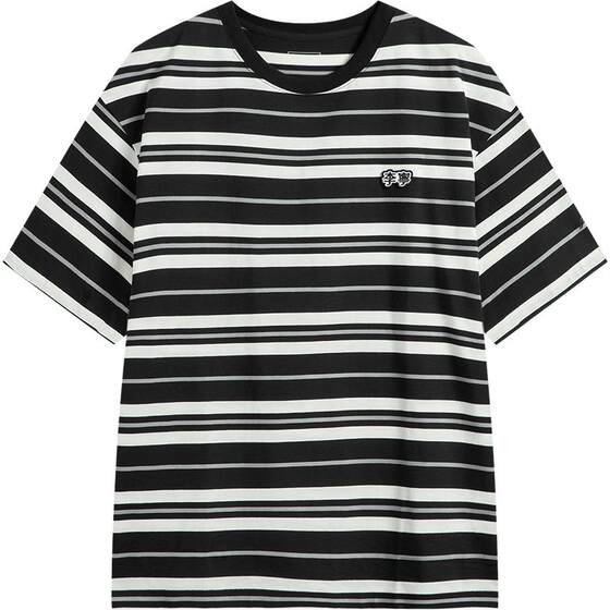 Li Ning short-sleeved men's spring and summer 2025 new couple outfit round neck half-sleeved casual top striped sports T-shirt for women 
Li Ning short-sleeved men's spring and summer 2025 new couple outfit round neck half-sleeved casual top striped sports T-shirt for women