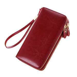 Women's long leather double zipper large capacity clutch 2025 new fashionable hot wallet women's card bag 
Women's long leather double zipper large capacity clutch 2025 new fashionable hot wallet women's card bag