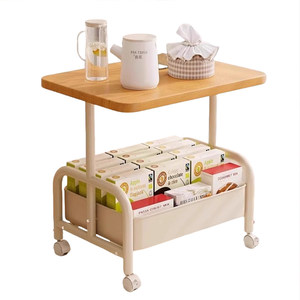 Trolley double-layer side several living room sofa movable coffee table storage small table with wheeled tea table bedroom storage rack 
Trolley double-layer side several living room sofa movable coffee table storage small table with wheeled tea table bedroom storage rack