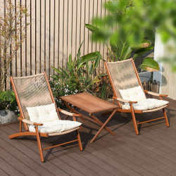 Balcony small table and chairs for reading, drinking tea, leisure chairs, woven rattan chairs, lunch break folding deck chairs, courtyard garden outdoor tables and chairs Balcony small table and chairs for reading, drinking tea, leisure chairs, woven rattan chairs, lunch break folding deck chairs, courtyard garden outdoor tables and chairs
