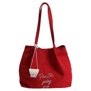 Canvas bag women's 2025 new trendy fashion casual shoulder bag large capacity class commuting tote bag 
Canvas bag women's 2025 new trendy fashion casual shoulder bag large capacity class commuting tote bag