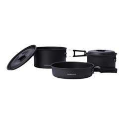 LOCK&LOCK camping pot set portable outdoor camping cooker cooking pot frying pan picnic supplies aluminum alloy LOCK&LOCK camping pot set portable outdoor camping cooker cooking pot frying pan picnic supplies aluminum alloy