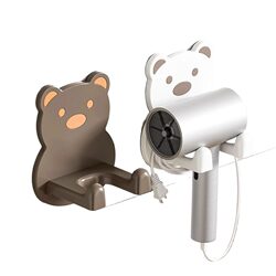 Hairdryer storage rack without hole punching bathroom wall-mounted hair dryer bracket hanger bathroom air duct storage tool Hairdryer storage rack without hole punching bathroom wall-mounted hair dryer bracket hanger bathroom air duct storage tool