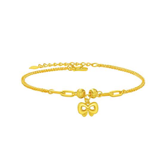 Old Temple Golden Foot Gold Bow Bracelet Exquisite Cute Princess Style Lucky Romantic Little Beauty and Versatile
Old Temple Golden Foot Gold Bow Bracelet Exquisite Cute Princess Style Lucky Romantic Little Beauty and Versatile