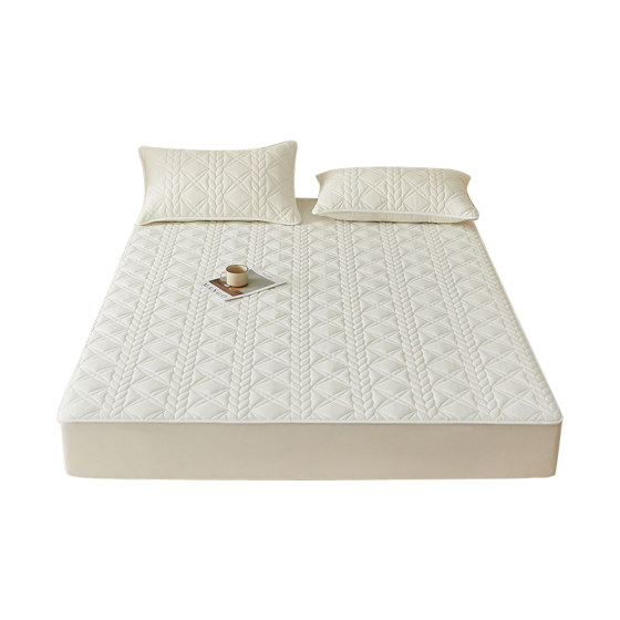 Type A Mulberry Silk Protein Quilted Sheet Single Piece Simmons Mattress Protector Three-piece Set Anti-Slip Sheet Cover 
Type A Mulberry Silk Protein Quilted Sheet Single Piece Simmons Mattress Protector Three-piece Set Anti-Slip Sheet Cover