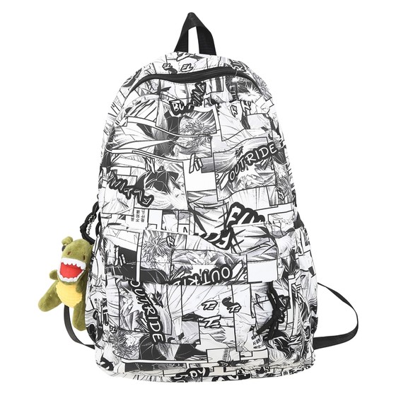 Doodle comic book bag boy junior high school college student trendy casual lightweight backpack female high school student travel backpack 
Doodle comic book bag boy junior high school college student trendy casual lightweight backpack female high school student travel backpack