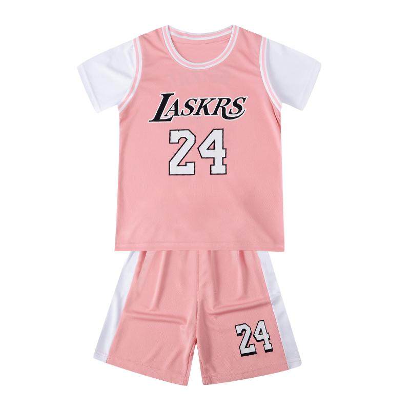Auplo Girls Basketball Jersey Vest Summer Quick-Dry Sports Suit