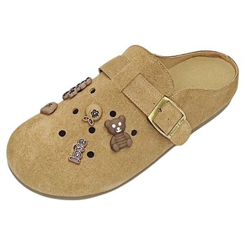 Da Yaya large size women's shoes flat leather Boken slippers 
Da Yaya large size women's shoes flat leather Boken slippers
