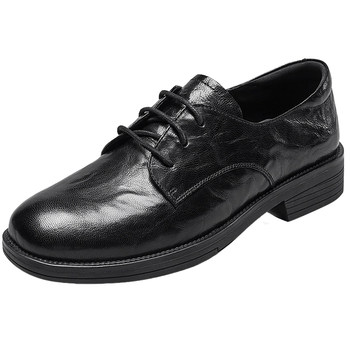 Yierkang genuine leather loafers for women 2025 autumn new British style lace-up business commuting black leather shoes for women 
Yierkang genuine leather loafers for women 2025 autumn new British style lace-up business commuting black leather shoes for women