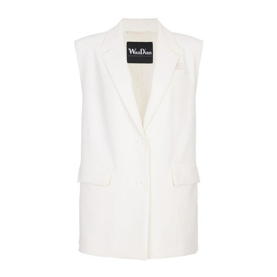 Wandian 2025 summer new product vanilla milk white suit collar horse clip sleeveless suit jacket 1242V04JH2
Wandian 2025 summer new product vanilla milk white suit collar horse clip sleeveless suit jacket 1242V04JH2