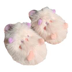 Thin strips of girly fun soft-soled woolen cotton slippers Thin strips of girly fun soft-soled woolen cotton slippers