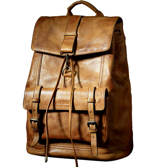 HANMIIS Hanmingshi first-layer cowhide large-capacity backpack travel bag full genuine leather men's backpack school bag 
HANMIIS Hanmingshi first-layer cowhide large-capacity backpack travel bag full genuine leather men's backpack school bag