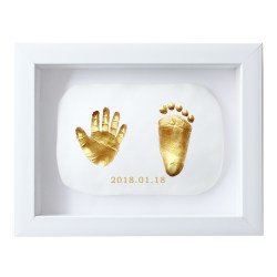 Hands and feet prints mud photo frame baby full moon hand and feet prints Hands and feet prints mud photo frame baby full moon hand and feet prints