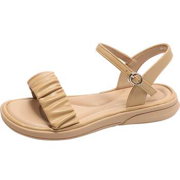 Stylish and elegant flat-soled sandals with straps Stylish and elegant flat-soled sandals with straps