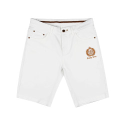 Radibol summer mid-waist white denim shorts for men Radibol summer mid-waist white denim shorts for men