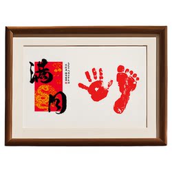 One year old hand and footprint full moon photography props 100 days commemorating One year old hand and footprint full moon photography props 100 days commemorating
