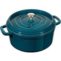staub French imported navy blue enamel pot staub French imported navy blue enamel pot