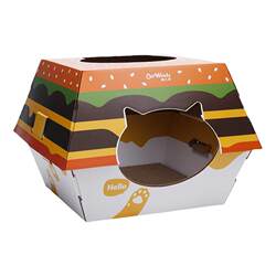 Hamburger Cat Nest McDonald's Cat Carton Mat Scratching Post Hamburger Cat Nest McDonald's Cat Carton Mat Scratching Post