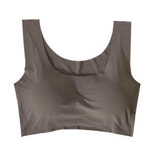 Seamless underwear for developing girls, ice silk sports bra, no rims bra, student push-up tube top for girls 
Seamless underwear for developing girls, ice silk sports bra, no rims bra, student push-up tube top for girls