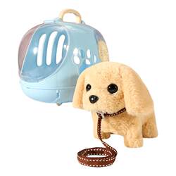 Cute simulated electric stuffed animal golden retriever puppy pet nest children's house play house toys boys and girls gifts Cute simulated electric stuffed animal golden retriever puppy pet nest children's house play house toys boys and girls gifts