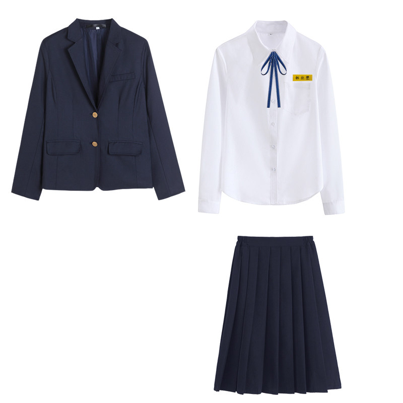 Japanese School Uniform Set Korean Style Skirt Long Sleeve