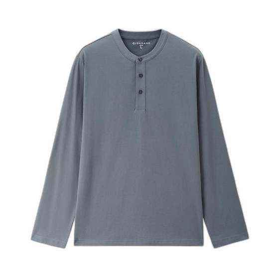 Giordano Henry shirt men's autumn and winter new pure cotton solid color base shirt Henry neck long-sleeved T-shirt men's 13025765 Giordano Henry shirt men's autumn and winter new pure cotton solid color base shirt Henry neck long-sleeved T-shirt men's 13025765