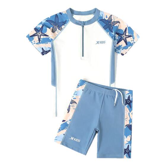 Xtep children's swimsuit boys medium-old boys split swimsuit 2025 new professional training swimming trunk suit Xtep children's swimsuit boys medium-old boys split swimsuit 2025 new professional training swimming trunk suit