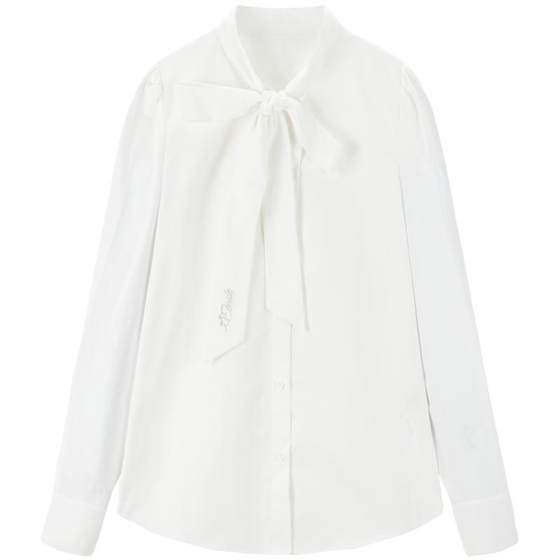 Bow tied shirt new winter shirt simple and versatile Korean girl long-sleeved top
Bow tied shirt new winter shirt simple and versatile Korean girl long-sleeved top