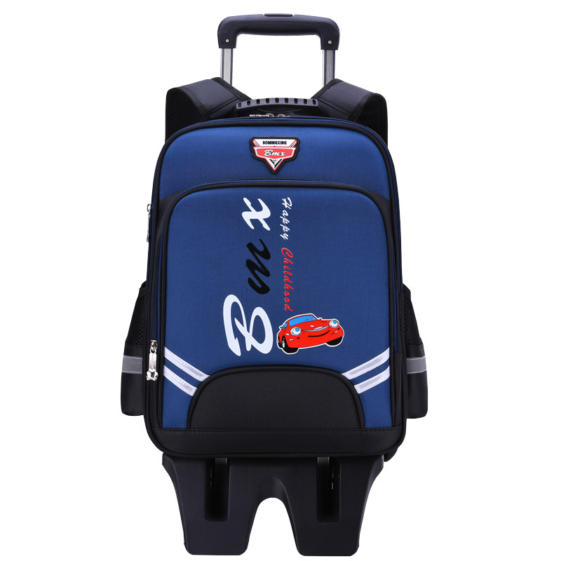 Bo mingxing Rolling School Backpack Elementary School Bag for