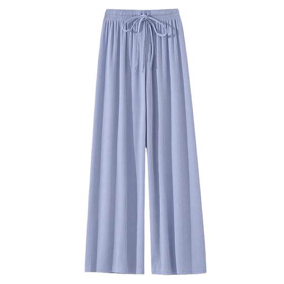Ice silk wide-leg pants for women in summer thin high waist drooping fat mm large size women's sun protection narrow version straight chiffon pants for women
Ice silk wide-leg pants for women in summer thin high waist drooping fat mm large size women's sun protection narrow version straight chiffon pants for women