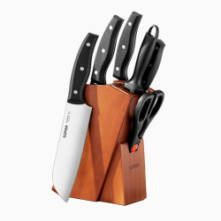 Supor stainless steel knife 7-piece set with sharpening rod Supor stainless steel knife 7-piece set with sharpening rod