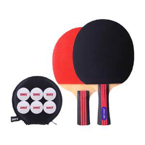 Red Double Happy Table Tennis racket Double -shot Elementary School Children Children's Martial Arts Tennis Shooting Straight Hengsheng Products Single Set Set Red Double Happy Table Tennis racket Double -shot Elementary School Children Children's Martial Arts Tennis Shooting Straight Hengsheng Products Single Set Set