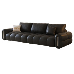 DDC black puff leather sofa is high-end DDC black puff leather sofa is high-end