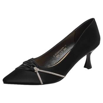 Yierkang women's shoes shallow mouth single shoes pointed toe thin heels Yierkang women's shoes shallow mouth single shoes pointed toe thin heels