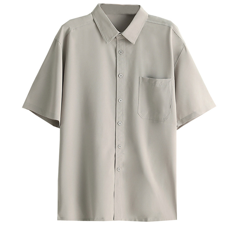 Camicia Tagkita da Uomo in Misto Seta a Maniche Corte Comfort