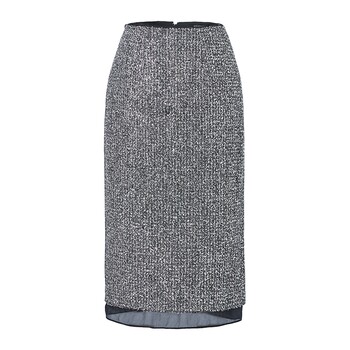 Martino gray sparkly onion slit straight skirt 
Martino gray sparkly onion slit straight skirt
