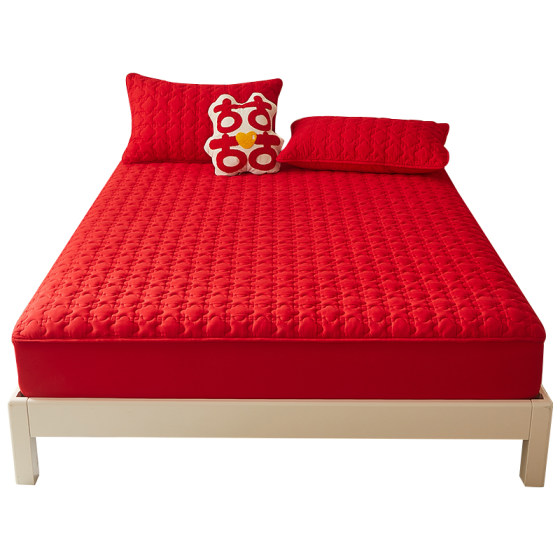 Class A festive wedding red bed cover 2025 new cotton single-piece bed cover Simmons mattress protective cover cover 
Class A festive wedding red bed cover 2025 new cotton single-piece bed cover Simmons mattress protective cover cover