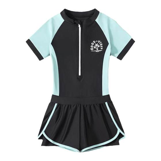 Guirenniao children's swimsuits, medium-sized children's girls swimsuits, junior high school students one-piece conservative girls 2025 new summer Guirenniao children's swimsuits, medium-sized children's girls swimsuits, junior high school students one-piece conservative girls 2025 new summer