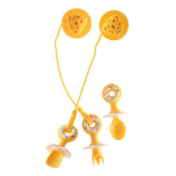 Anti-drop baby soft silicone food fork and spoon Anti-drop baby soft silicone food fork and spoon